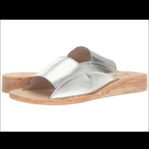Free people Silver Daybird mini wedge sandal